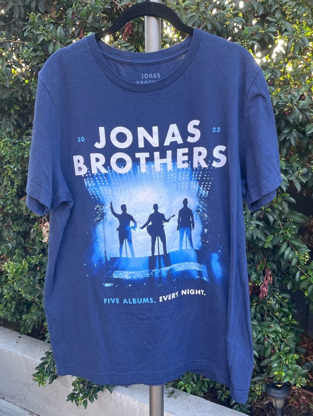 Jonas Brothers The Tour 2023 Concert T-Shirt Blue Large Band Tee